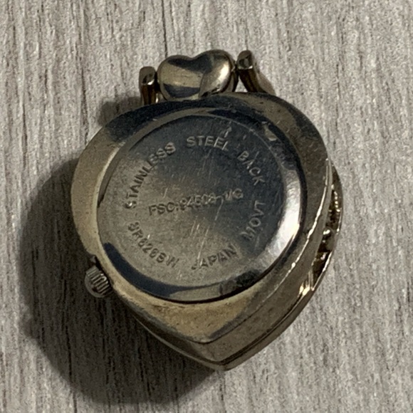 Vintage Turquoise Heart Shaped Watch Locket Pendant - Picture 3 of 5